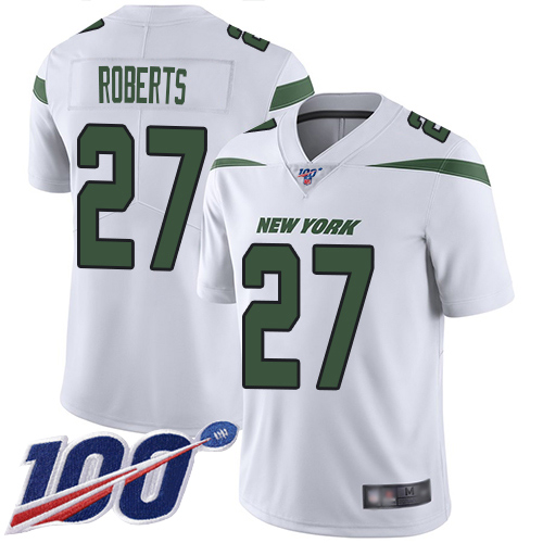 New York Jets Limited White Youth Darryl Roberts Road Jersey NFL Football #27 100th Season Vapor Untouchable->new york jets->NFL Jersey